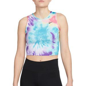 NEW $40 Nike Women's Fast Tie-Dye Cropped Tank Top Arctic Punch DV0052-658 XL
